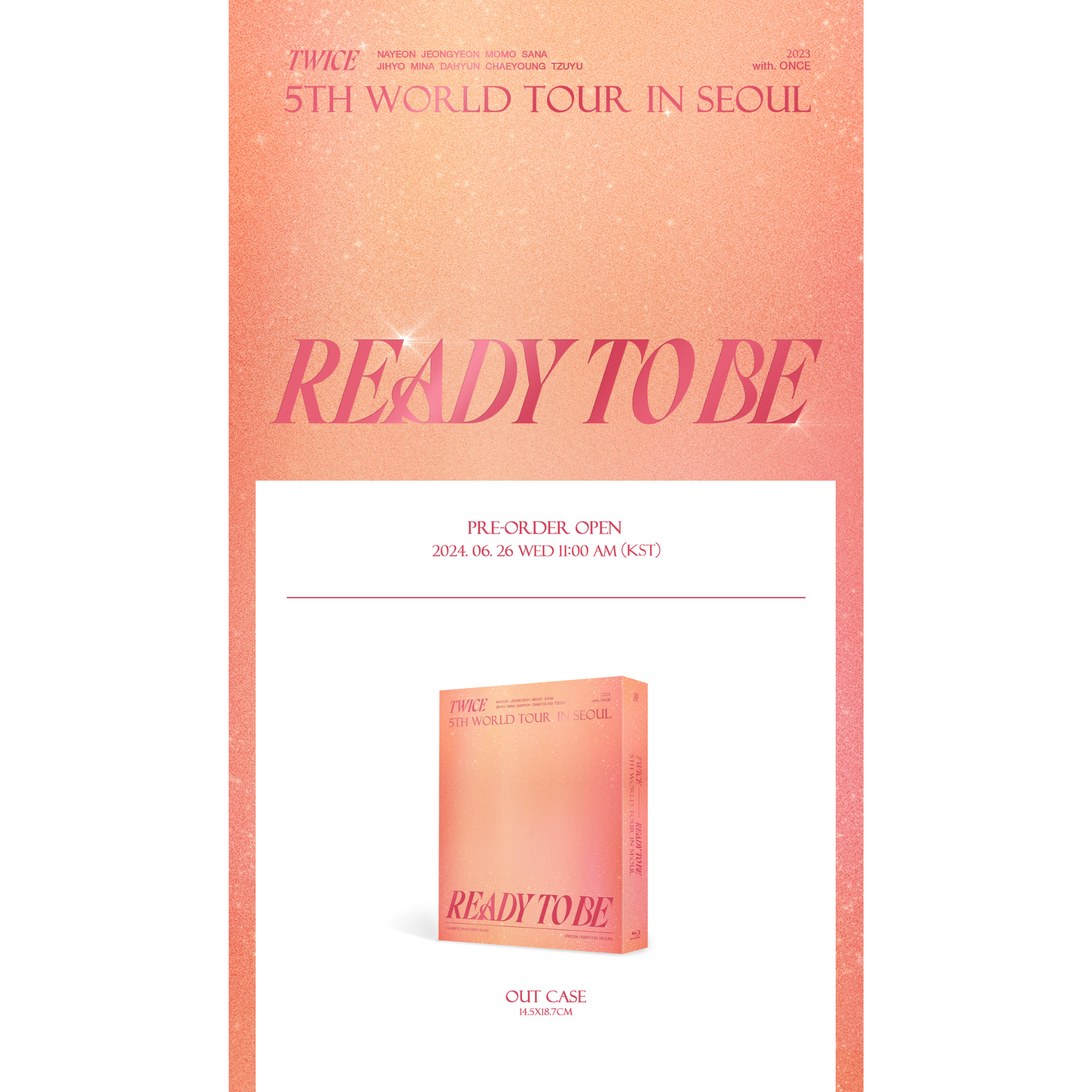 TWICE - 5TH WORLD TOUR [READY TO BE] IN SEOUL BLU-RAY