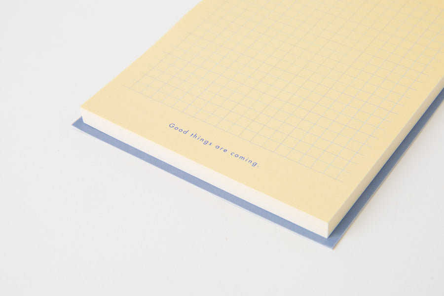 Sticky Memo Pad Grid Yellow