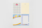 Sticky Memo Pad Grid Yellow