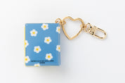 Mini Photo Album Keyring Daisy Cat Blue