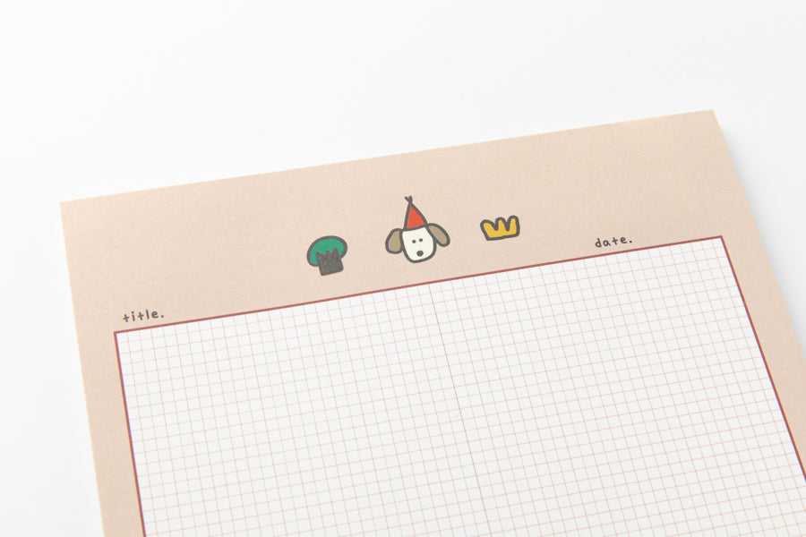 Memo Pad Puppy B5 Grid