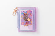 Pocket Card Case  Adorable Bear Purple