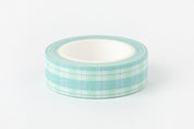 Masking Tape Check Mint 15mm