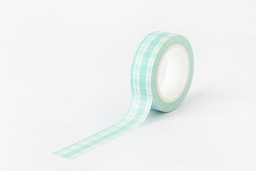 Masking Tape Check Mint 15mm