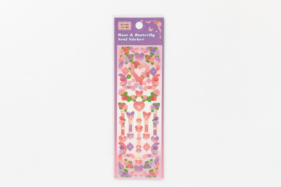 Sticker Butterfly & Rose Confetti