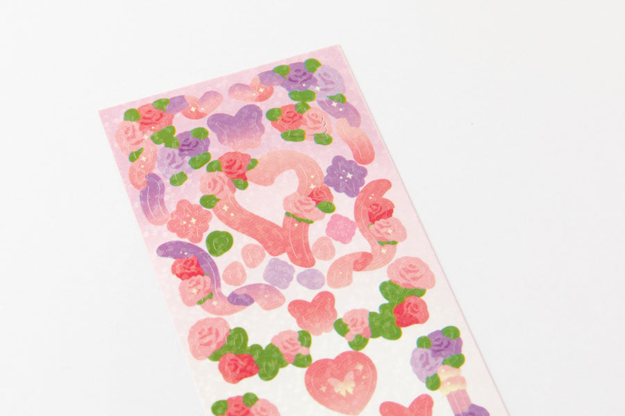 Sticker Butterfly & Rose Confetti