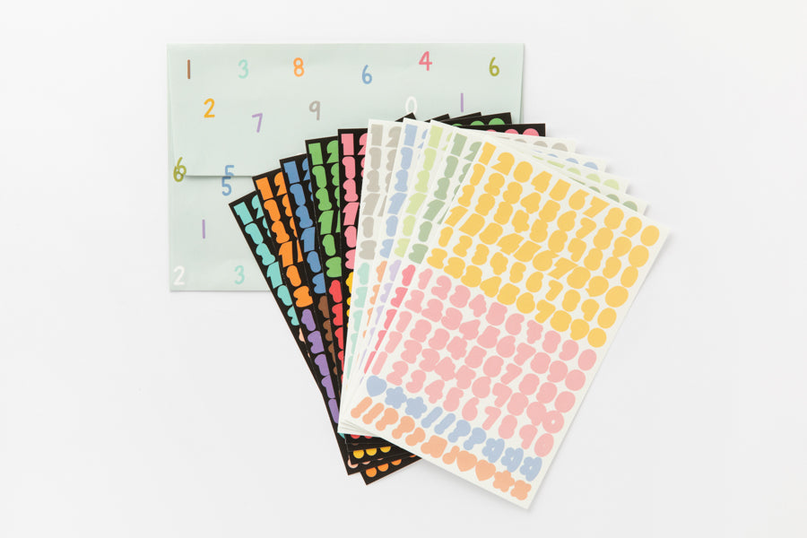 Sticker Pack Multi Color Numbers