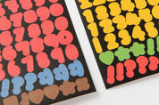 Sticker Pack Multi Color Numbers