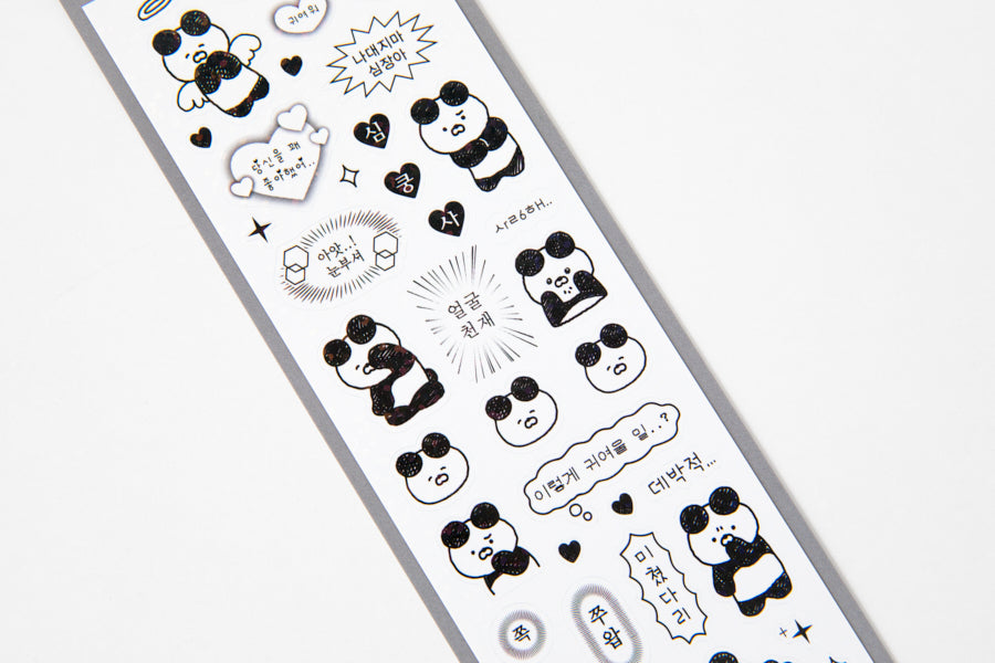 Sticker Panda Black