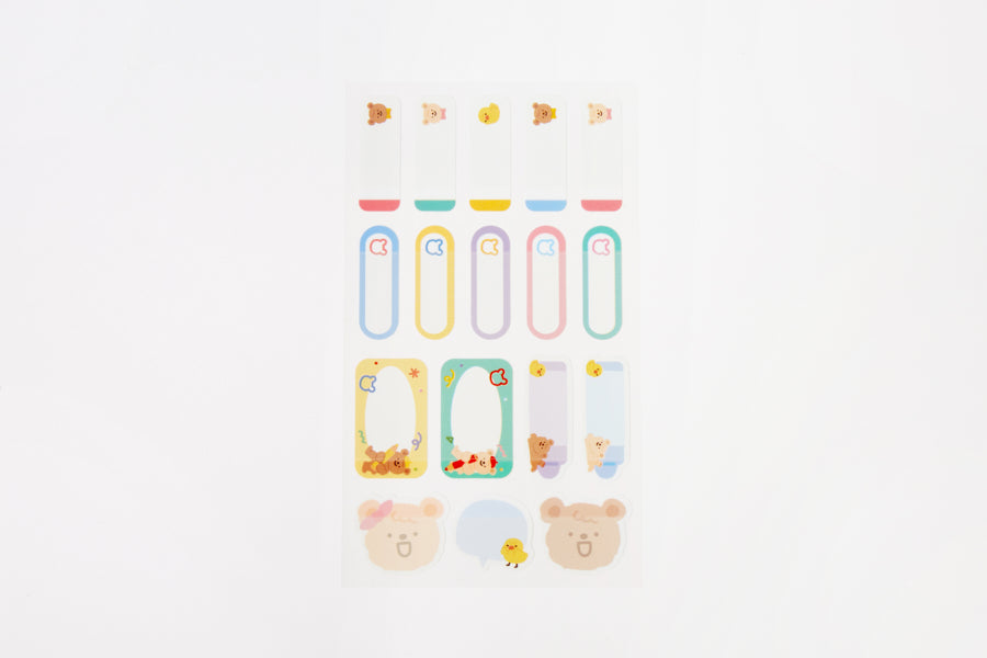 Sticker Name Protection Film Bear