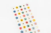 Sticker Flower Alphabet Gold