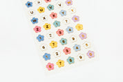 Sticker Flower Alphabet Gold