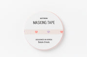 Masking Tape Glitter Heart Pink 5mm