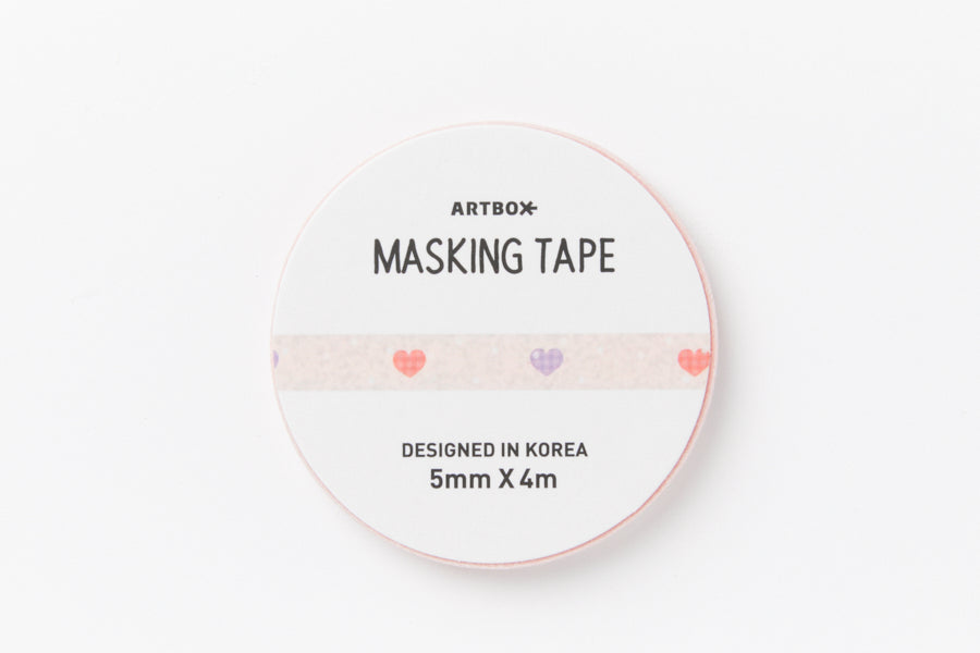 Masking Tape Glitter Heart Pink 5mm