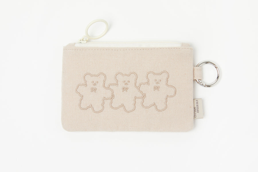 Coin Purse 3 Bear Ivory