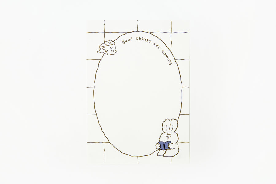 Sticky Memo Pad Black Rabbit L