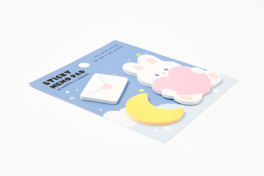 Sticky Memo Pad Rabbit Moon