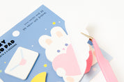 Sticky Memo Pad Rabbit Moon