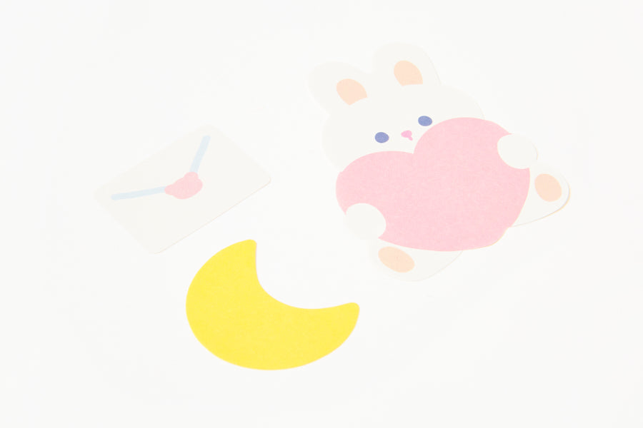 Sticky Memo Pad Rabbit Moon