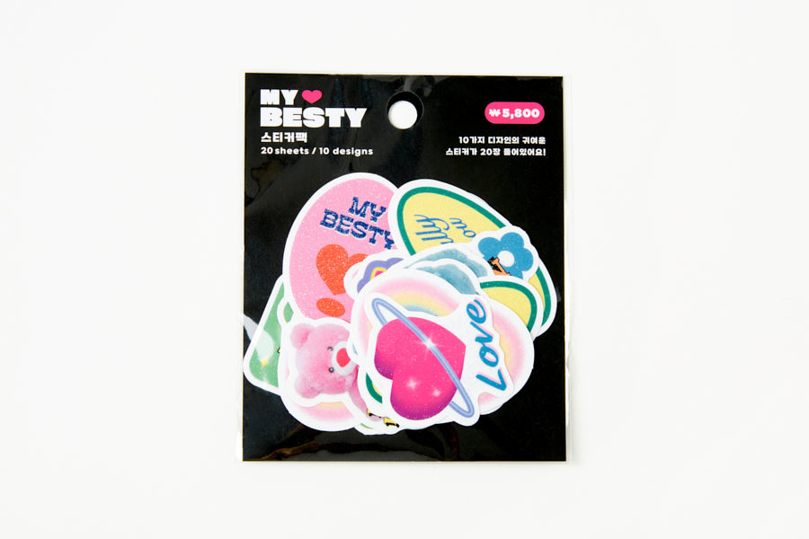 Sticker Set 'my Besty' Bear