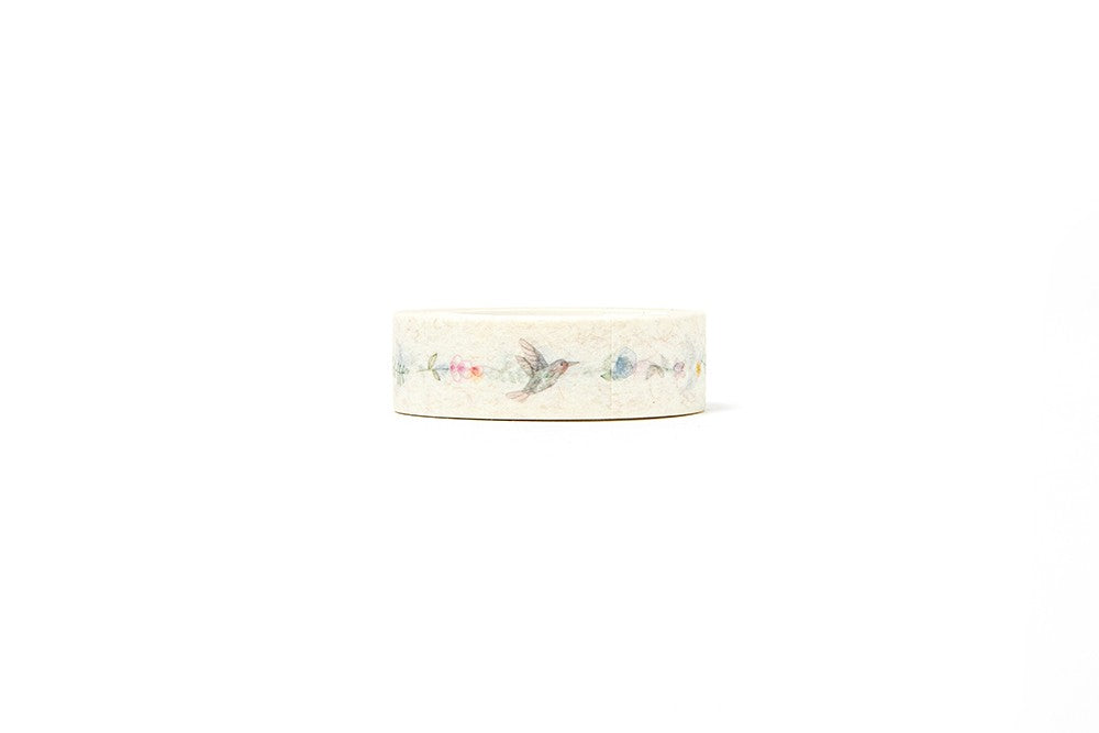 Masking Tape Bird & Flower Pattern 15mm