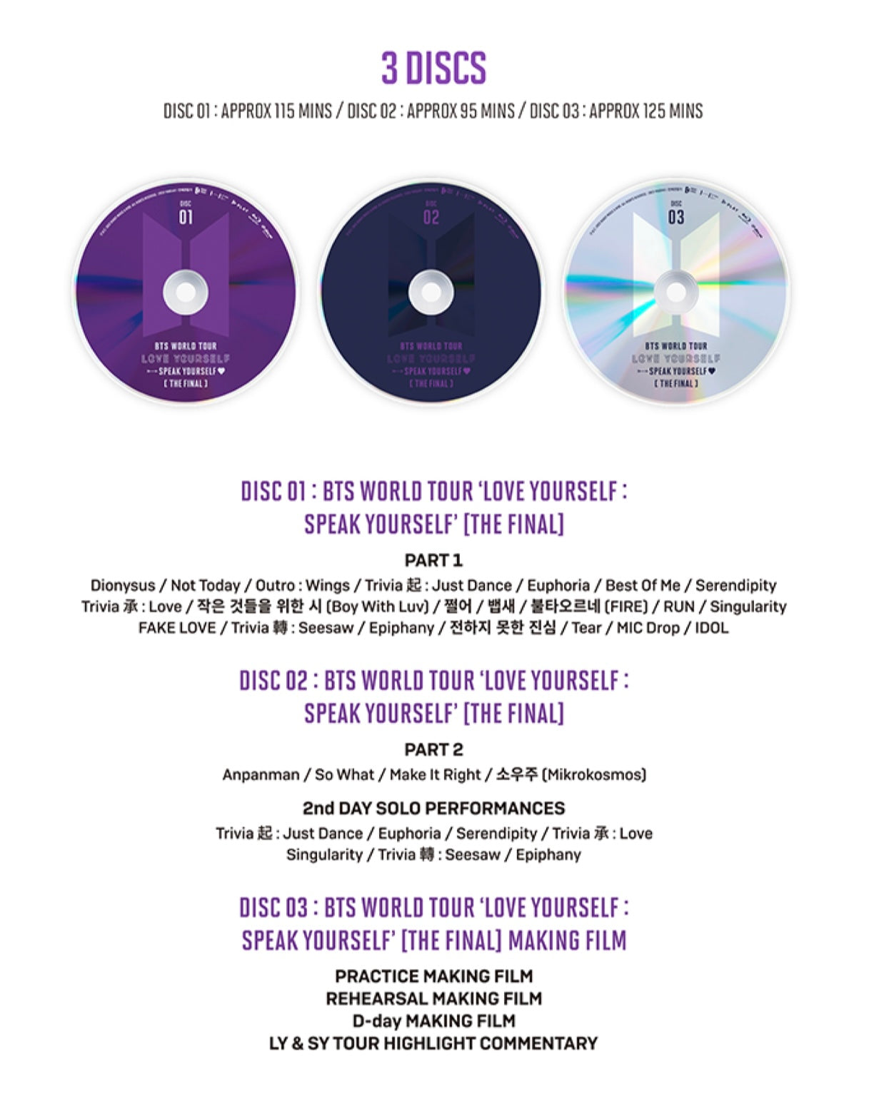 BTS World Tour 'Love Yourself': Speak Yourself - The Final [Blu 